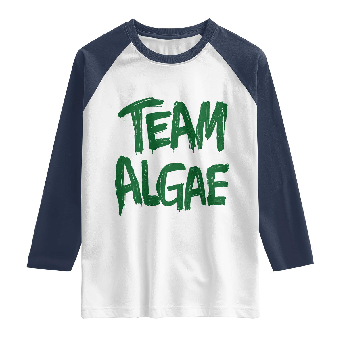 Team Algae Slime Dripping Style Graphic Raglan Shirt Viral Lincoln Memorial Reflecting Pool Swamp Meme