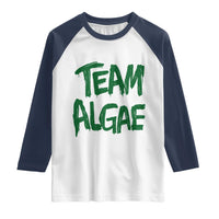 Team Algae Slime Dripping Style Graphic Raglan Shirt Viral Lincoln Memorial Reflecting Pool Swamp Meme