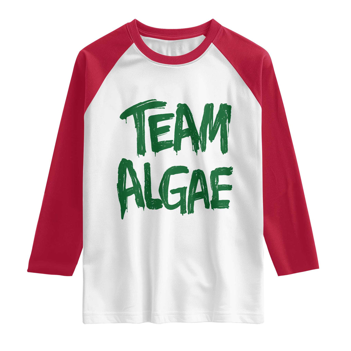 Team Algae Slime Dripping Style Graphic Raglan Shirt Viral Lincoln Memorial Reflecting Pool Swamp Meme