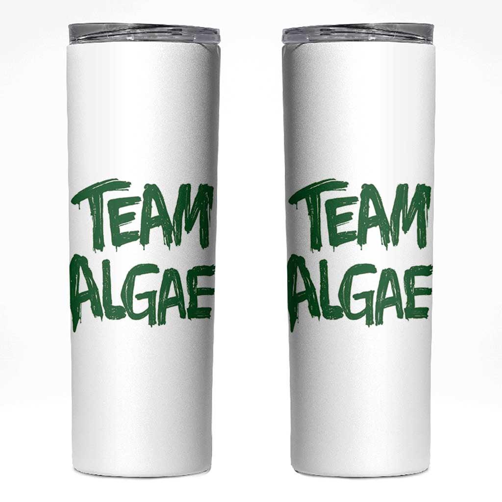 Team Algae Slime Dripping Style Graphic Skinny Tumbler Viral Lincoln Memorial Reflecting Pool Swamp Meme
