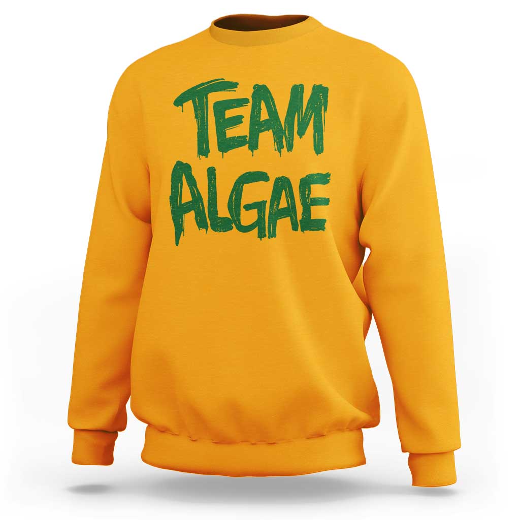 Team Algae Slime Dripping Style Graphic Sweatshirt Viral Lincoln Memorial Reflecting Pool Swamp Meme