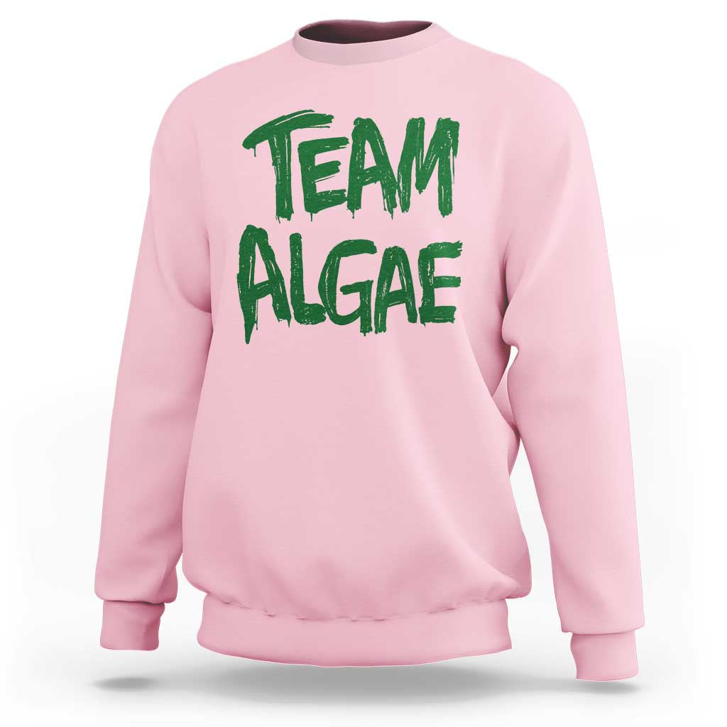 Team Algae Slime Dripping Style Graphic Sweatshirt Viral Lincoln Memorial Reflecting Pool Swamp Meme