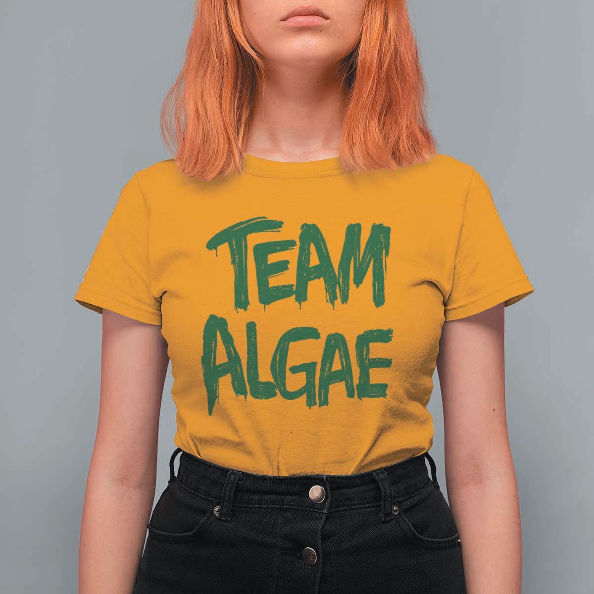 Team Algae Slime Dripping Style Graphic T Shirt For Women Viral Lincoln Memorial Reflecting Pool Swamp Meme
