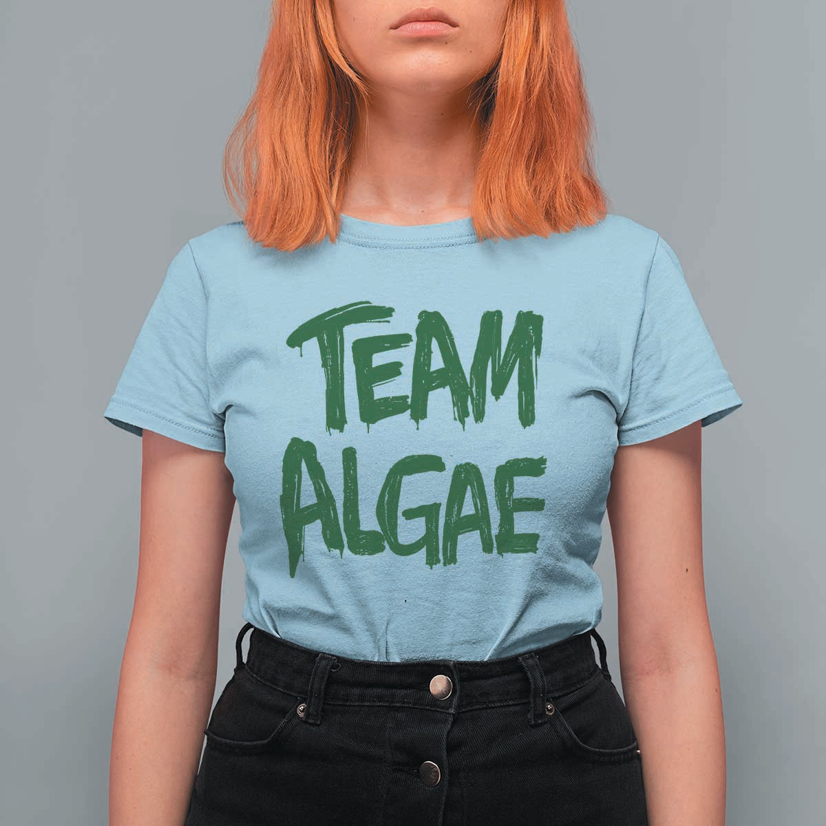 Team Algae Slime Dripping Style Graphic T Shirt For Women Viral Lincoln Memorial Reflecting Pool Swamp Meme