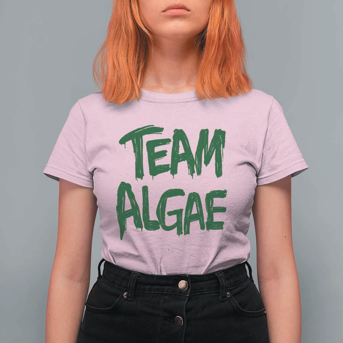 Team Algae Slime Dripping Style Graphic T Shirt For Women Viral Lincoln Memorial Reflecting Pool Swamp Meme