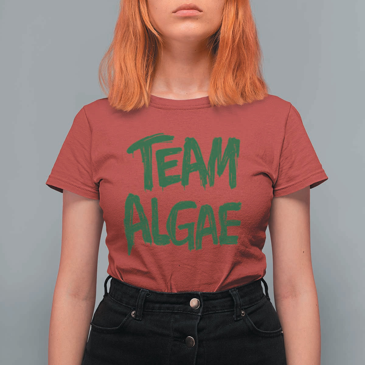 Team Algae Slime Dripping Style Graphic T Shirt For Women Viral Lincoln Memorial Reflecting Pool Swamp Meme