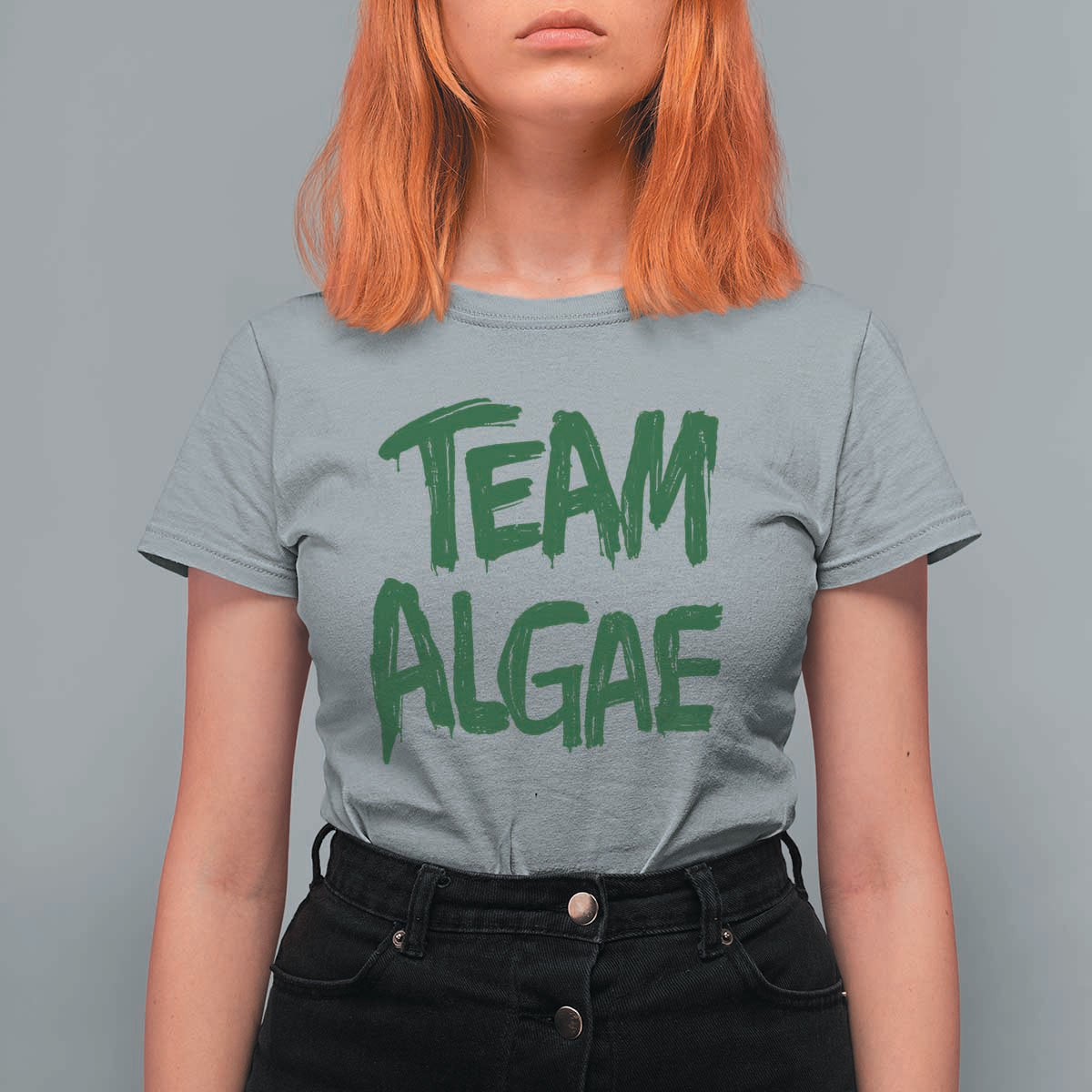 Team Algae Slime Dripping Style Graphic T Shirt For Women Viral Lincoln Memorial Reflecting Pool Swamp Meme