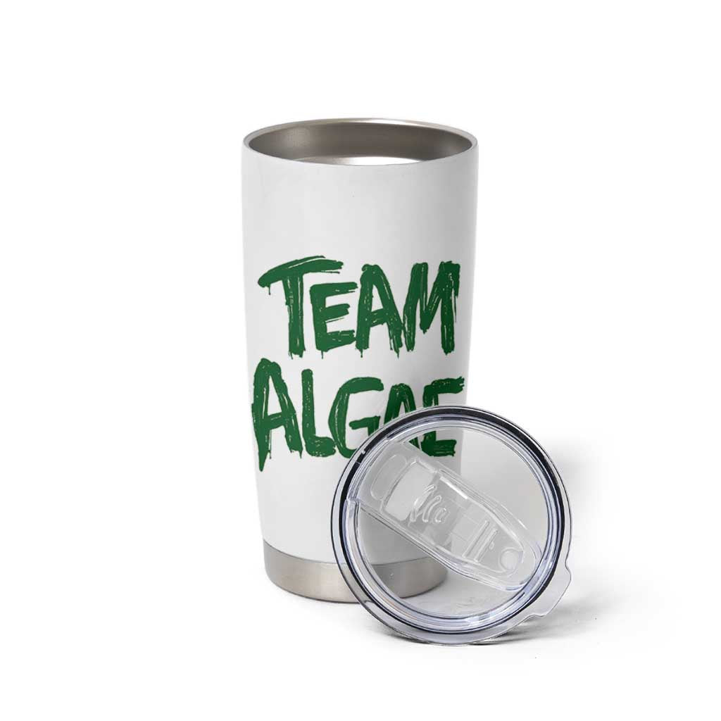 Team Algae Slime Dripping Style Graphic Tumbler Cup Viral Lincoln Memorial Reflecting Pool Swamp Meme