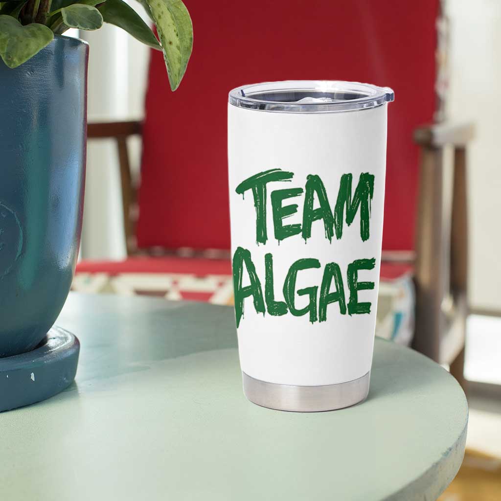 Team Algae Slime Dripping Style Graphic Tumbler Cup Viral Lincoln Memorial Reflecting Pool Swamp Meme