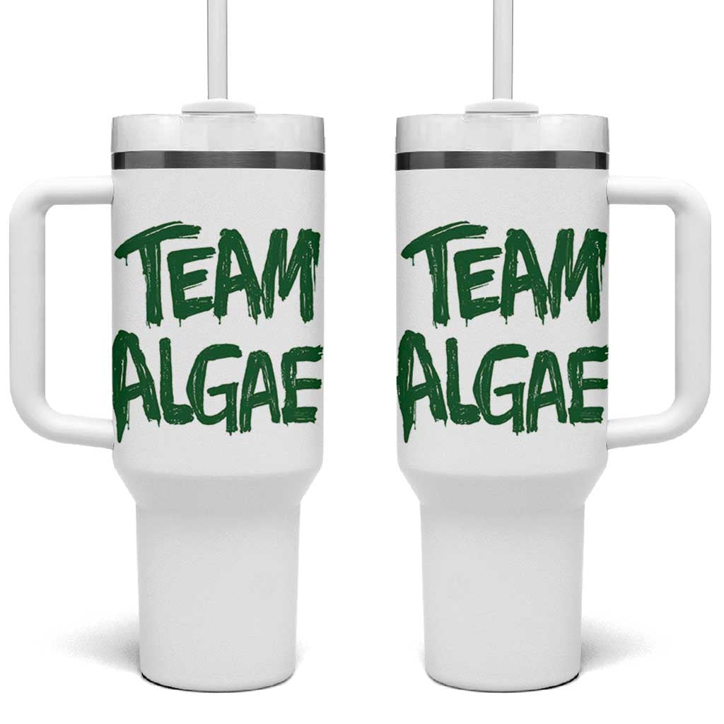 Team Algae Slime Dripping Style Graphic Tumbler With Handle Viral Lincoln Memorial Reflecting Pool Swamp Meme