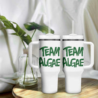 Team Algae Slime Dripping Style Graphic Tumbler With Handle Viral Lincoln Memorial Reflecting Pool Swamp Meme