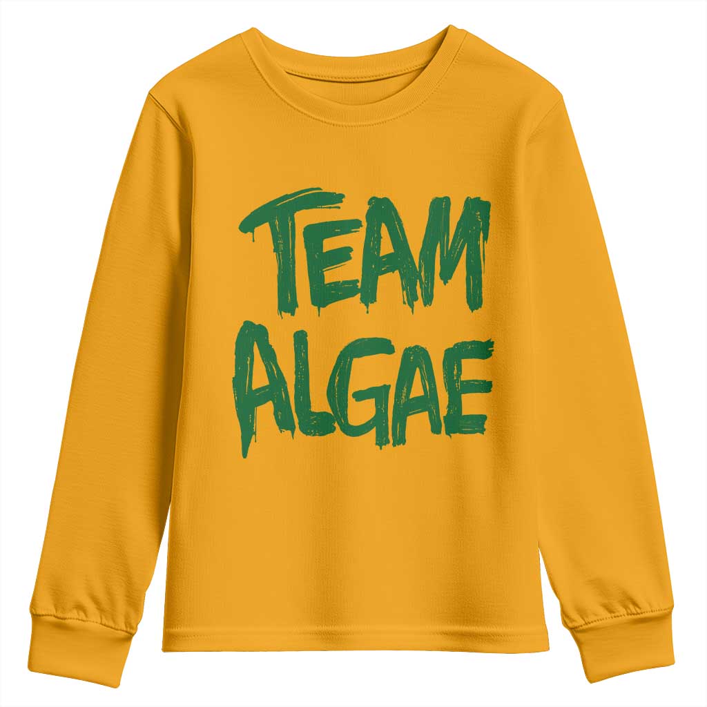 Team Algae Slime Dripping Style Graphic Youth Sweatshirt Viral Lincoln Memorial Reflecting Pool Swamp Meme