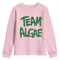 Team Algae Slime Dripping Style Graphic Youth Sweatshirt Viral Lincoln Memorial Reflecting Pool Swamp Meme