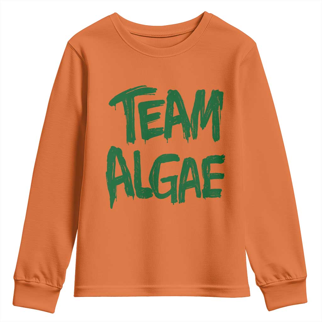 Team Algae Slime Dripping Style Graphic Youth Sweatshirt Viral Lincoln Memorial Reflecting Pool Swamp Meme