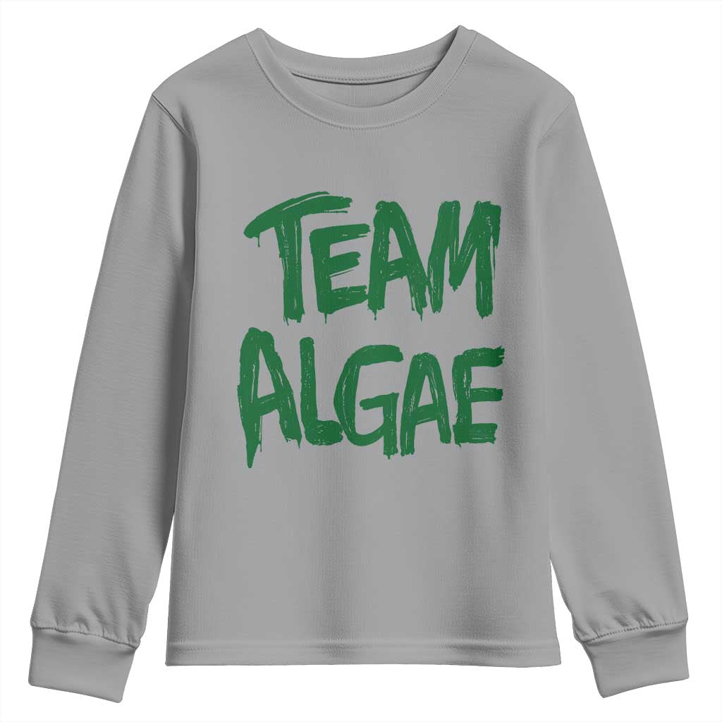 Team Algae Slime Dripping Style Graphic Youth Sweatshirt Viral Lincoln Memorial Reflecting Pool Swamp Meme