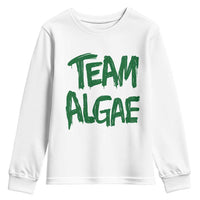 Team Algae Slime Dripping Style Graphic Youth Sweatshirt Viral Lincoln Memorial Reflecting Pool Swamp Meme