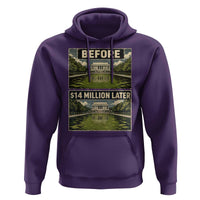 Before and 14 Million Dollars Later Lincoln Memorial Reflecting Pool Meme Hoodie Funny Government Spending Satire