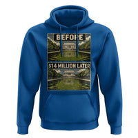 Before and 14 Million Dollars Later Lincoln Memorial Reflecting Pool Meme Hoodie Funny Government Spending Satire