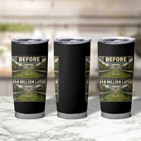 Before and 14 Million Dollars Later Lincoln Memorial Reflecting Pool Meme Tumbler Cup Funny Government Spending Satire
