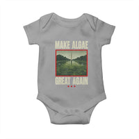 Make Algae Great Again Funny DC Slamp Slime Parody Baby Onesie Washington Monument Reflecting Pool Vintage Photo