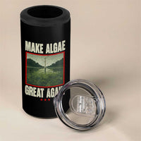 Make Algae Great Again Funny DC Slamp Slime Parody 4 in 1 Can Cooler Tumbler Washington Monument Reflecting Pool Vintage Photo