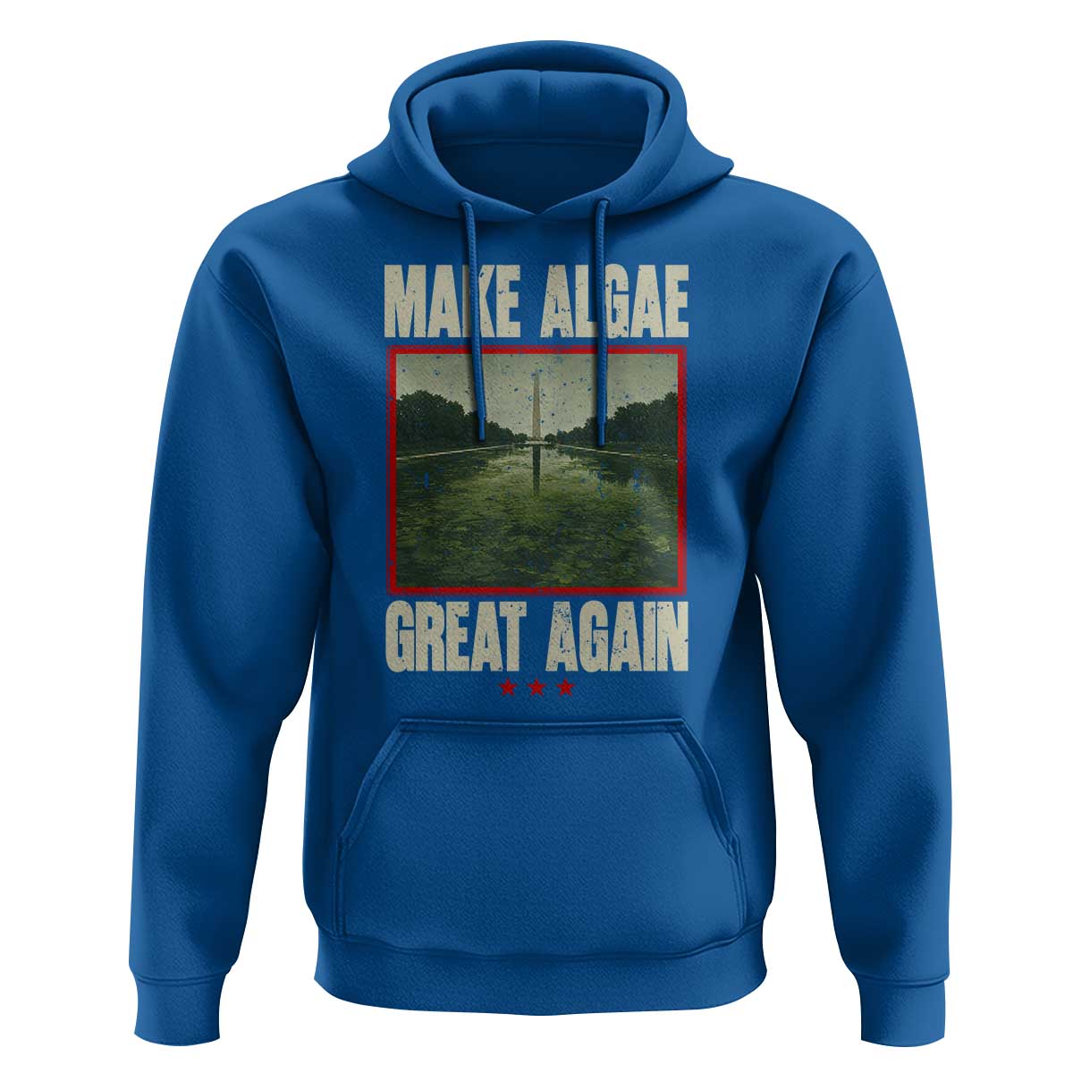 Make Algae Great Again Funny DC Slamp Slime Parody Hoodie Washington Monument Reflecting Pool Vintage Photo