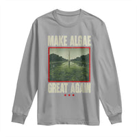 Make Algae Great Again Funny DC Slamp Slime Parody Long Sleeve Shirt Washington Monument Reflecting Pool Vintage Photo