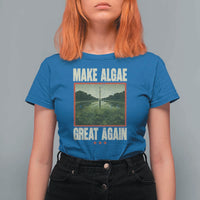 Make Algae Great Again Funny DC Slamp Slime Parody T Shirt For Women Washington Monument Reflecting Pool Vintage Photo