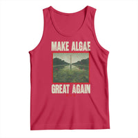 Make Algae Great Again Funny DC Slamp Slime Parody Tank Top Washington Monument Reflecting Pool Vintage Photo