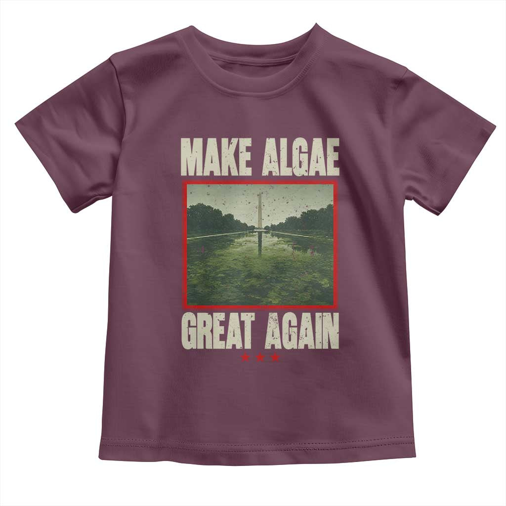 Make Algae Great Again Funny DC Slamp Slime Parody Toddler T Shirt Washington Monument Reflecting Pool Vintage Photo