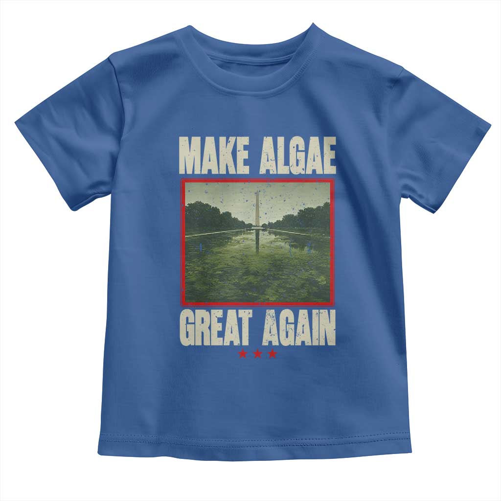 Make Algae Great Again Funny DC Slamp Slime Parody Toddler T Shirt Washington Monument Reflecting Pool Vintage Photo