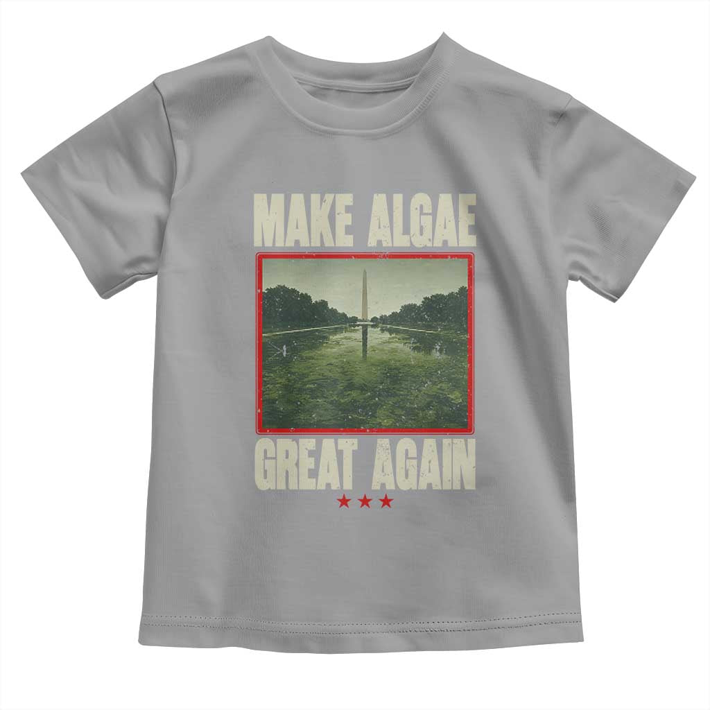 Make Algae Great Again Funny DC Slamp Slime Parody Toddler T Shirt Washington Monument Reflecting Pool Vintage Photo