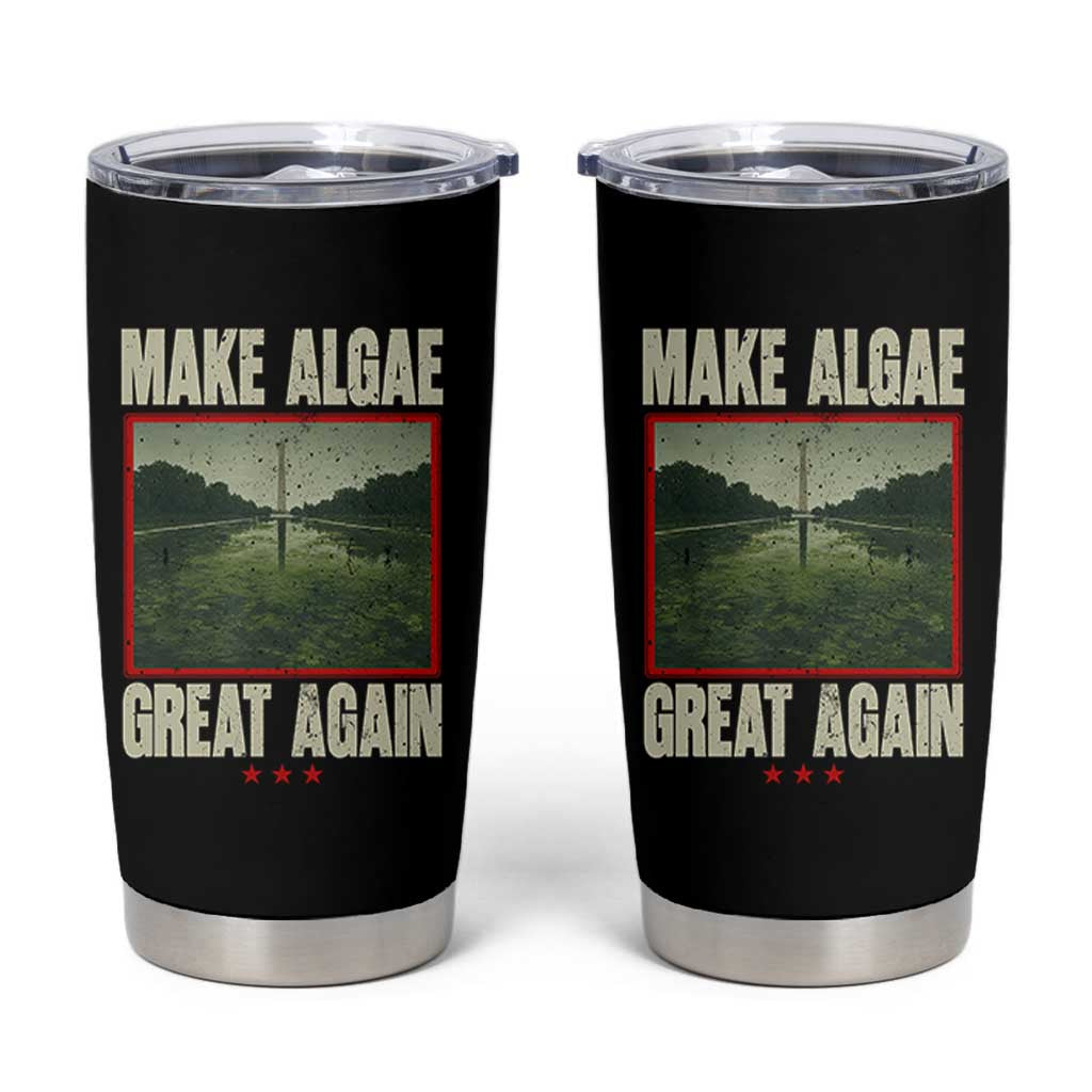 Make Algae Great Again Funny DC Slamp Slime Parody Tumbler Cup Washington Monument Reflecting Pool Vintage Photo