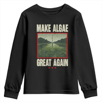 Make Algae Great Again Funny DC Slamp Slime Parody Youth Sweatshirt Washington Monument Reflecting Pool Vintage Photo