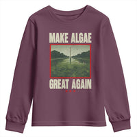 Make Algae Great Again Funny DC Slamp Slime Parody Youth Sweatshirt Washington Monument Reflecting Pool Vintage Photo