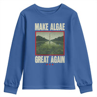 Make Algae Great Again Funny DC Slamp Slime Parody Youth Sweatshirt Washington Monument Reflecting Pool Vintage Photo
