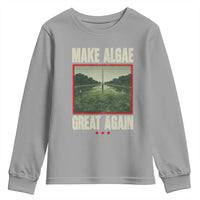 Make Algae Great Again Funny DC Slamp Slime Parody Youth Sweatshirt Washington Monument Reflecting Pool Vintage Photo