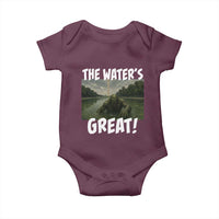 The Water is Great Swamp Monster Reflecting Pool Baby Onesie Funny Washington DC Algae Creature Meme