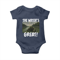 The Water is Great Swamp Monster Reflecting Pool Baby Onesie Funny Washington DC Algae Creature Meme