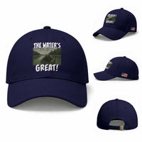 The Water is Great Swamp Monster Reflecting Pool Baseball Cap Funny Washington DC Algae Creature Meme