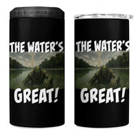 The Water is Great Swamp Monster Reflecting Pool 4 in 1 Can Cooler Tumbler Funny Washington DC Algae Creature Meme