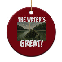 The Water is Great Swamp Monster Reflecting Pool Ceramic Ornament Funny Washington DC Algae Creature Meme