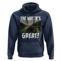 The Water is Great Swamp Monster Reflecting Pool Hoodie Funny Washington DC Algae Creature Meme