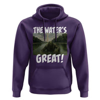 The Water is Great Swamp Monster Reflecting Pool Hoodie Funny Washington DC Algae Creature Meme