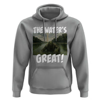The Water is Great Swamp Monster Reflecting Pool Hoodie Funny Washington DC Algae Creature Meme