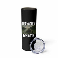 The Water is Great Swamp Monster Reflecting Pool Skinny Tumbler Funny Washington DC Algae Creature Meme