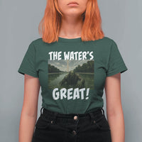 The Water is Great Swamp Monster Reflecting Pool T Shirt For Women Funny Washington DC Algae Creature Meme