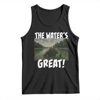 The Water is Great Swamp Monster Reflecting Pool Tank Top Funny Washington DC Algae Creature Meme