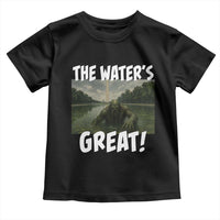 The Water is Great Swamp Monster Reflecting Pool Toddler T Shirt Funny Washington DC Algae Creature Meme