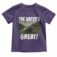 The Water is Great Swamp Monster Reflecting Pool Toddler T Shirt Funny Washington DC Algae Creature Meme
